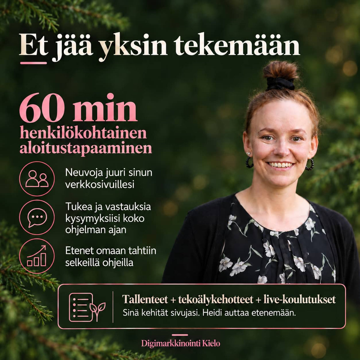 Verkkosivut näkyviksi Googlessa ja tekoälyhauissa – 6 kuukauden SEO-ohjelma pienyrittäjälle