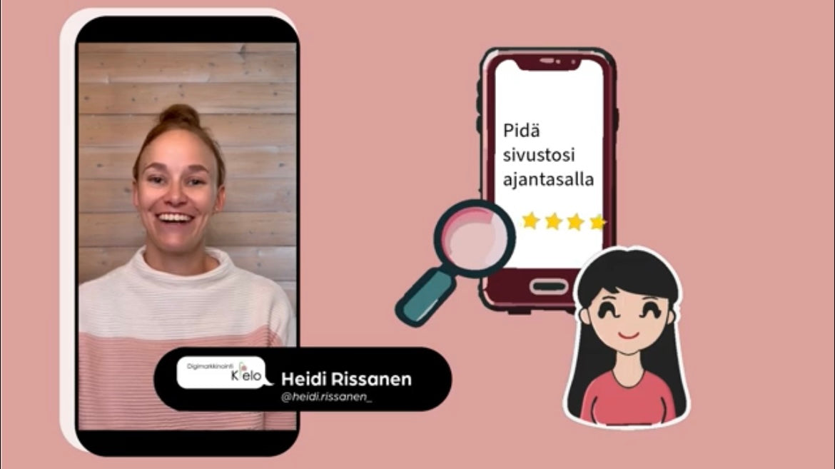 Lataa video: Videolla kerrottu infografiikan avulla, miten hakukoneoptimointia tehdään.