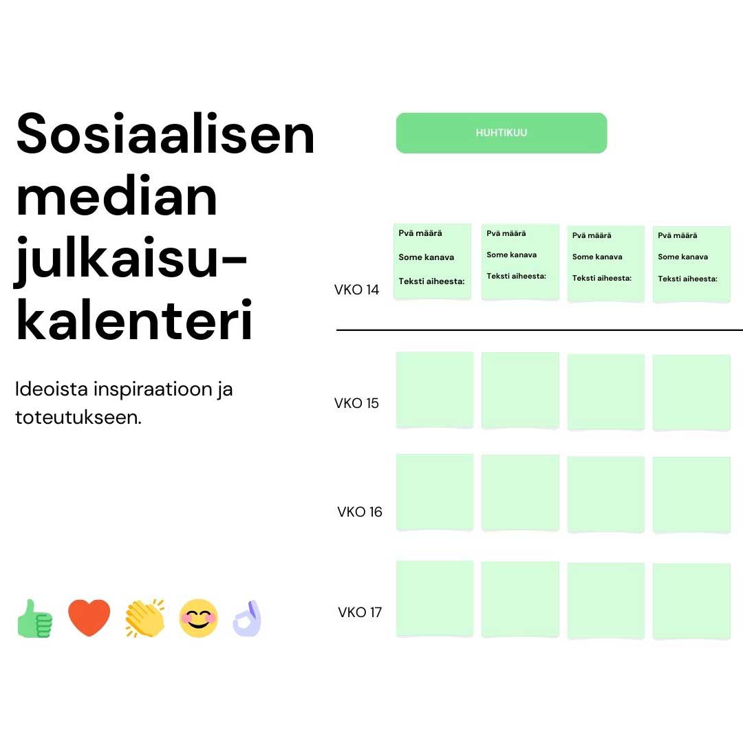 Sosiaalisen median julkaisukalenteri